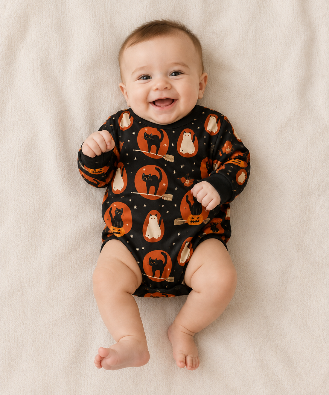 Baby sleeping in soft bamboo pajamas that are gentle on eczema-prone skin
