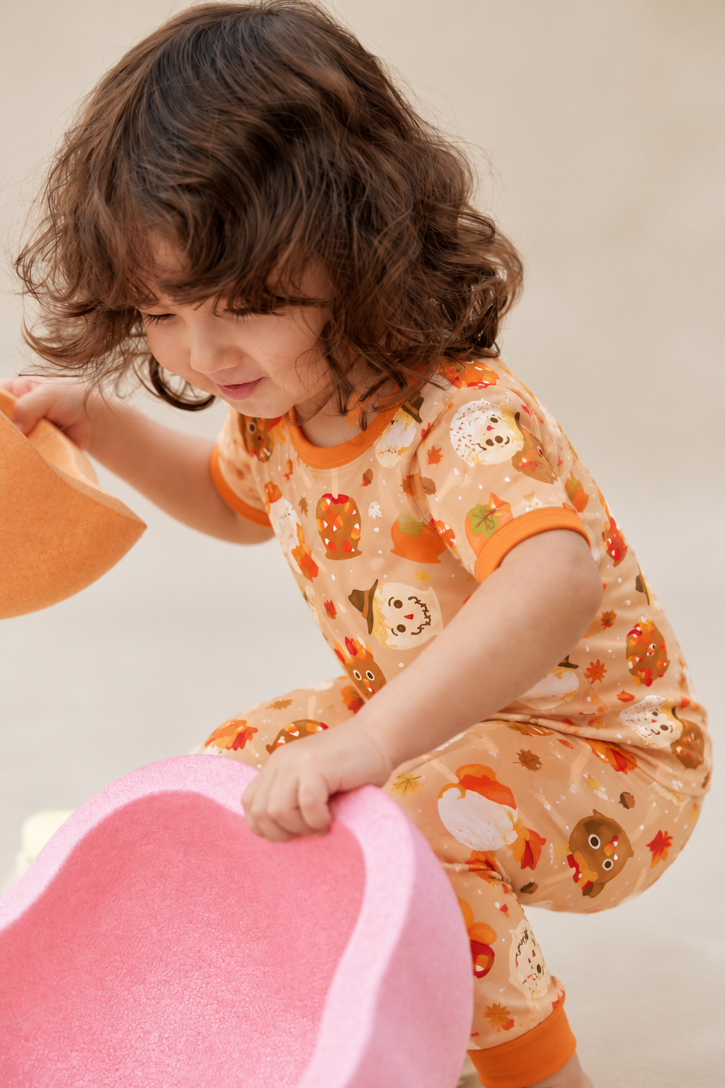 Gobble Apples Short Sleeve And Pants Bamboo Pajamas