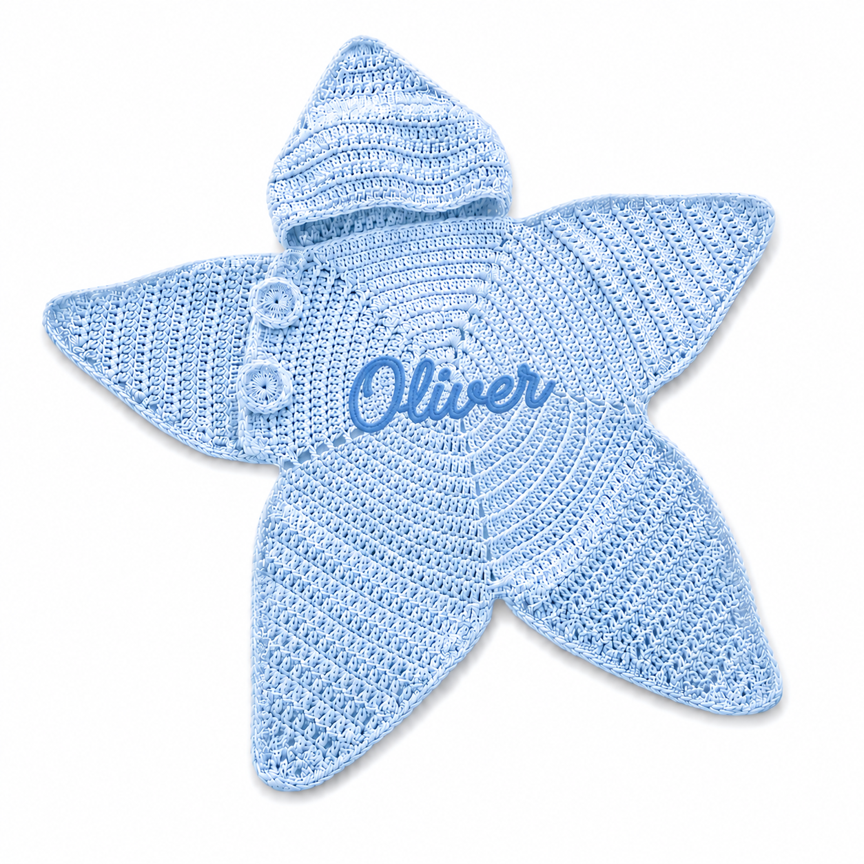Little Star Crochet Baby Wrap - Personalised Name