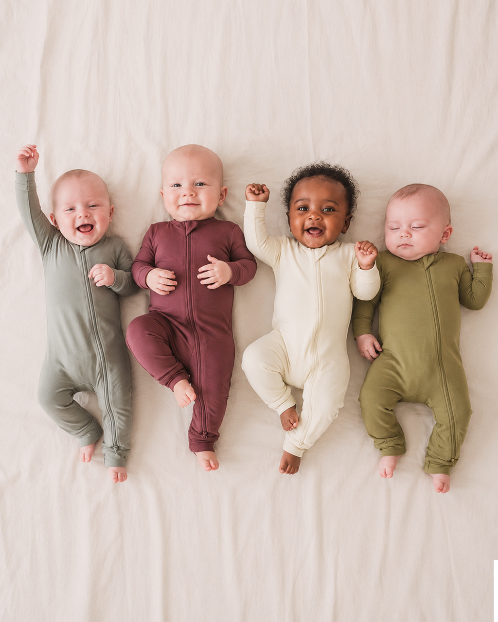Oat Milk Bamboo Romper - Personalised
