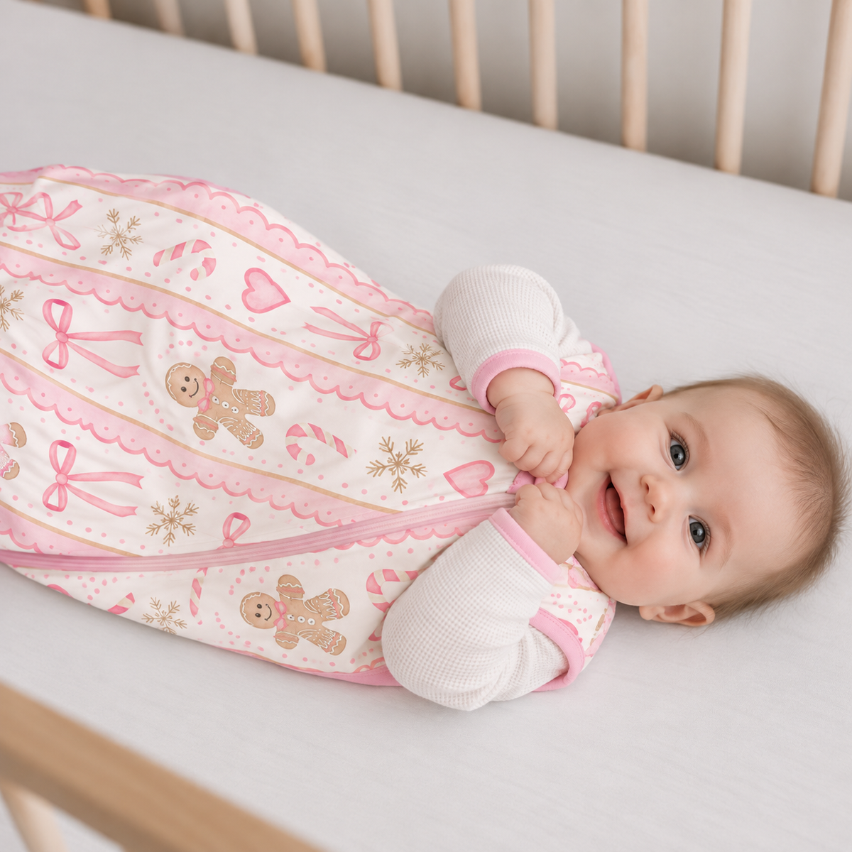 Pink Gingerbread Bamboo Sleep Sack