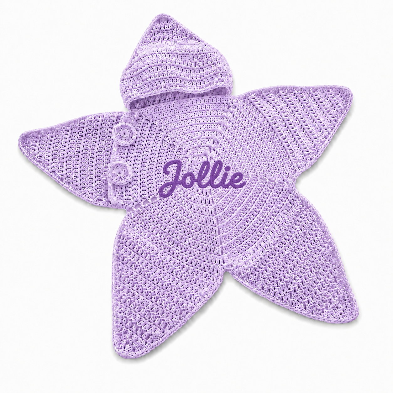 Little Star Crochet Baby Wrap - Personalised Name