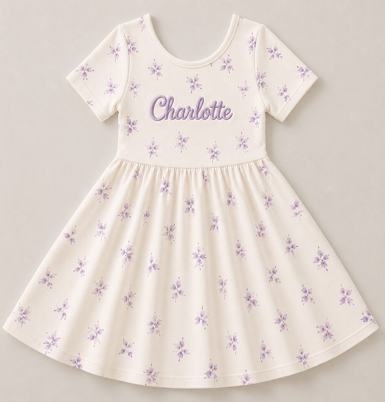 Vintage Bloom Bamboo Dress - Personalised Name