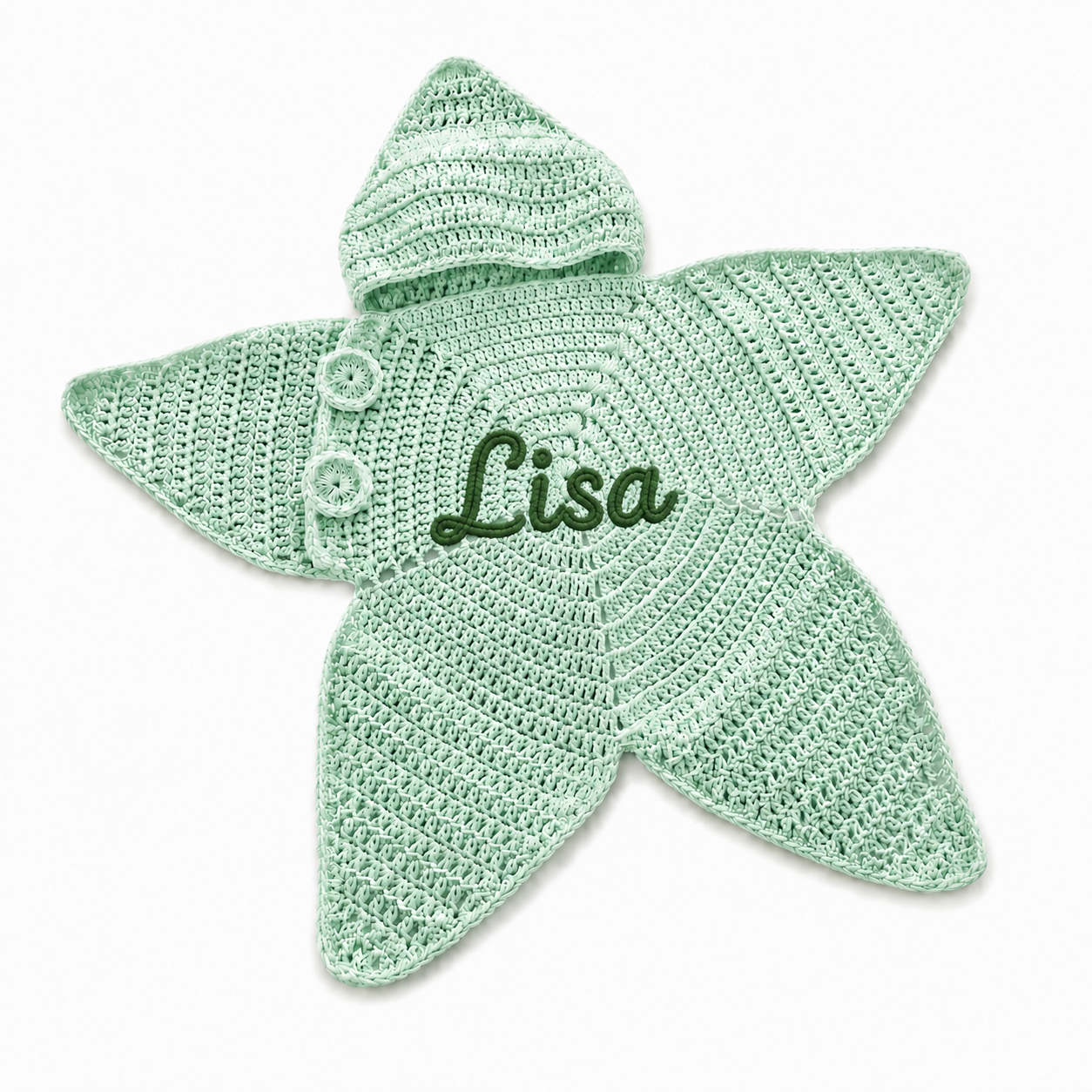 Little Star Crochet Baby Wrap - Personalised Name