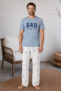 Personalised Men's Short Bamboo Pyjama Set with baby's name embroidered on chest — Father's Day gift by Joey Bamboo