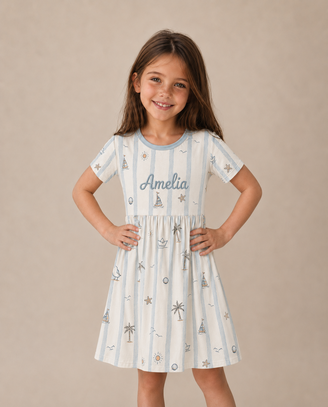 First Tide Bamboo Dress - Personalised Name