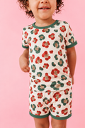 Christmas Leopard Bamboo Short Sleeve Pajamas