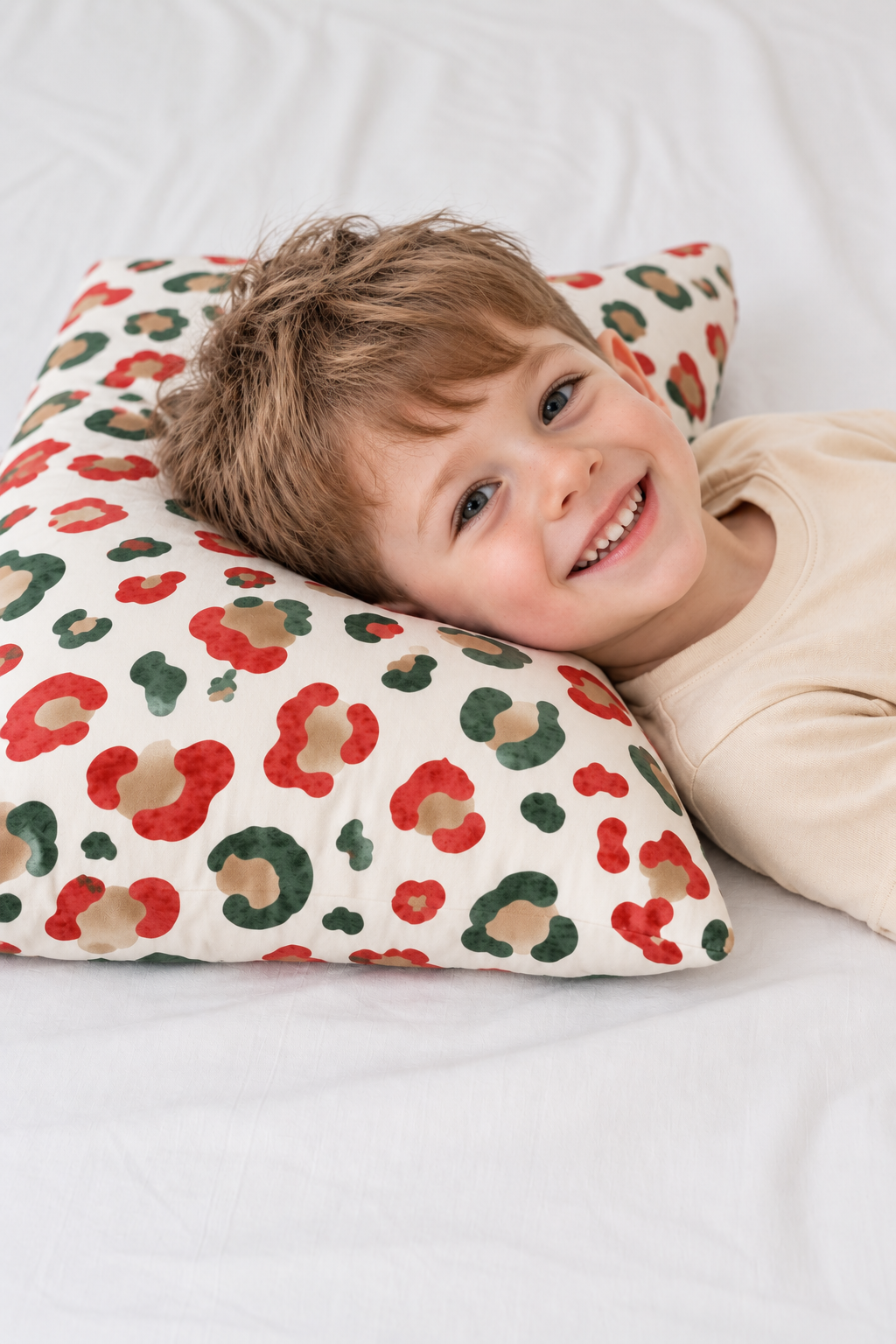 Christmas Leopard Bamboo Pillow