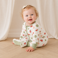 Melon Crush Footie Bamboo Romper