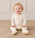 Wild Flower Footie Bamboo Romper