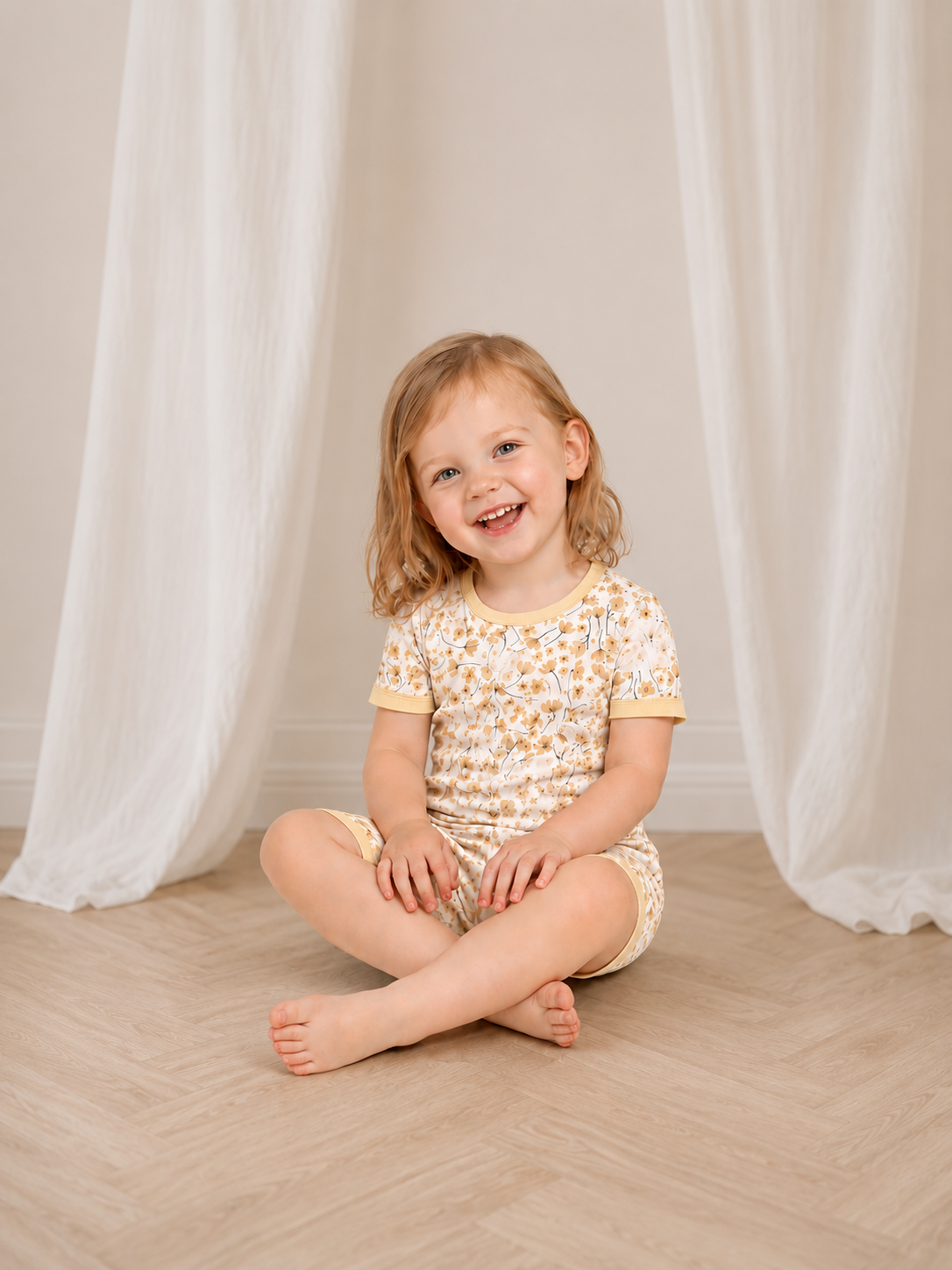 Wild Flower Short Bamboo Pyjama Set