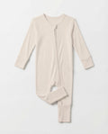Solid Zippered Beige