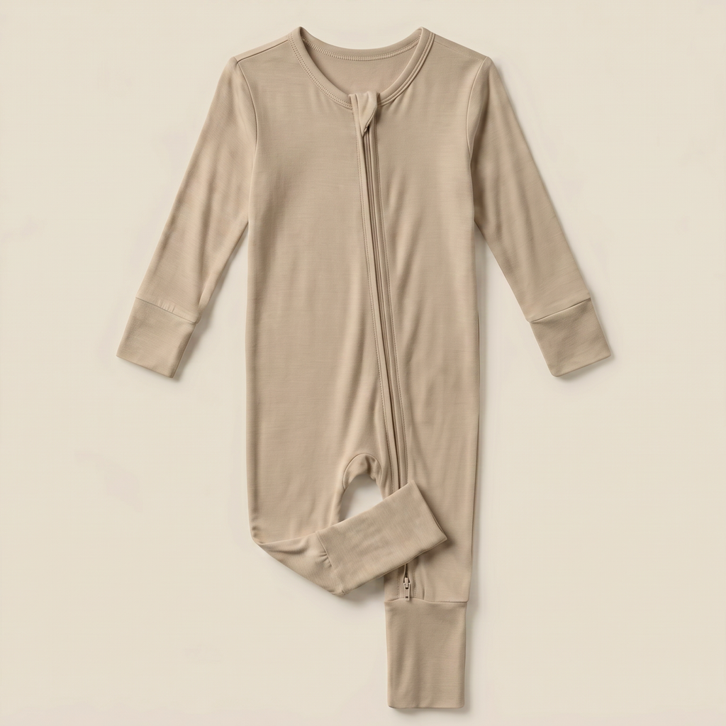 Warm Stone Bamboo Romper - Personalised
