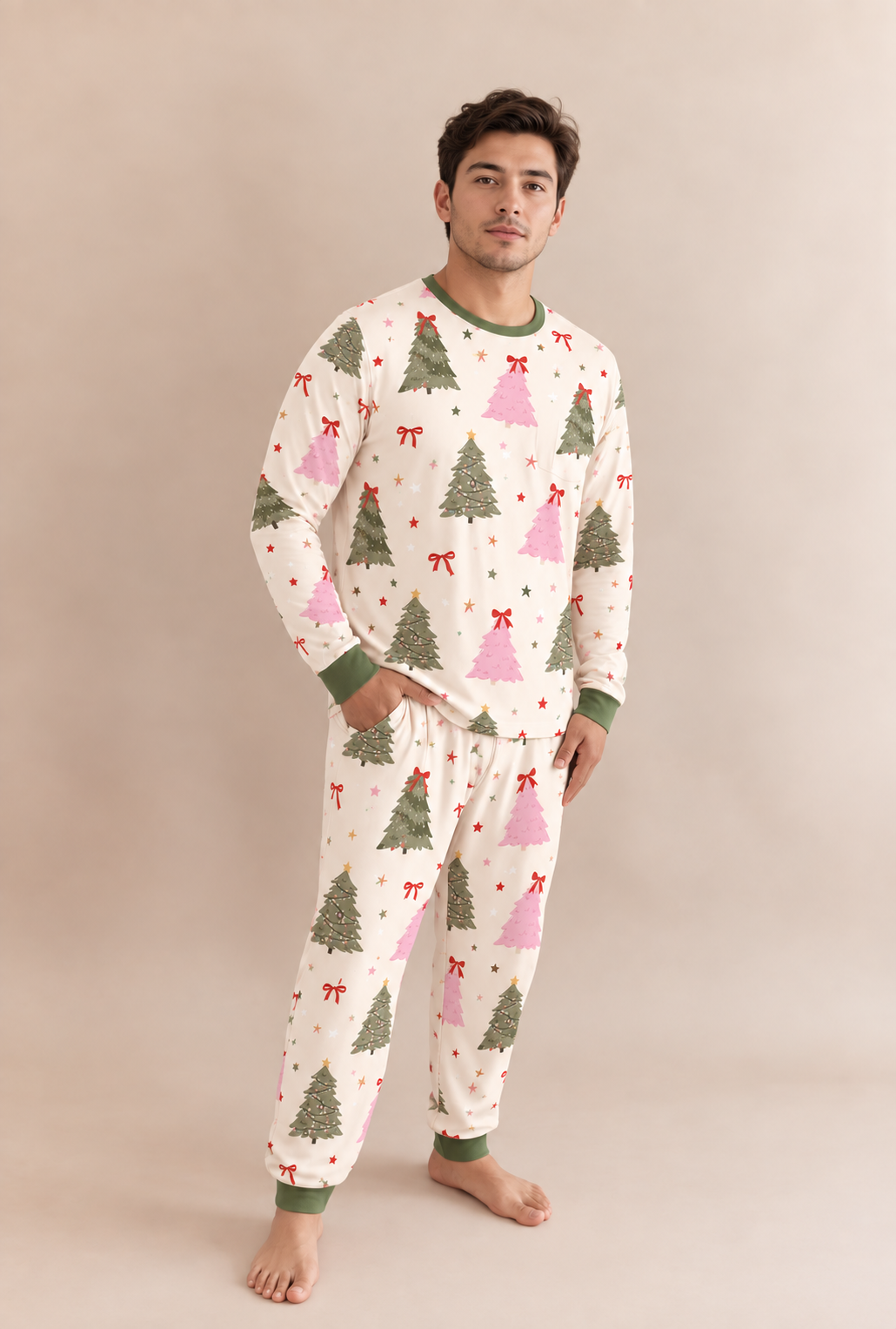 Christmas Tree Men's Bamboo Pajamas
