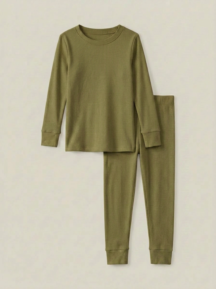 Forest Olive Bamboo Pyjjamas - Personalised