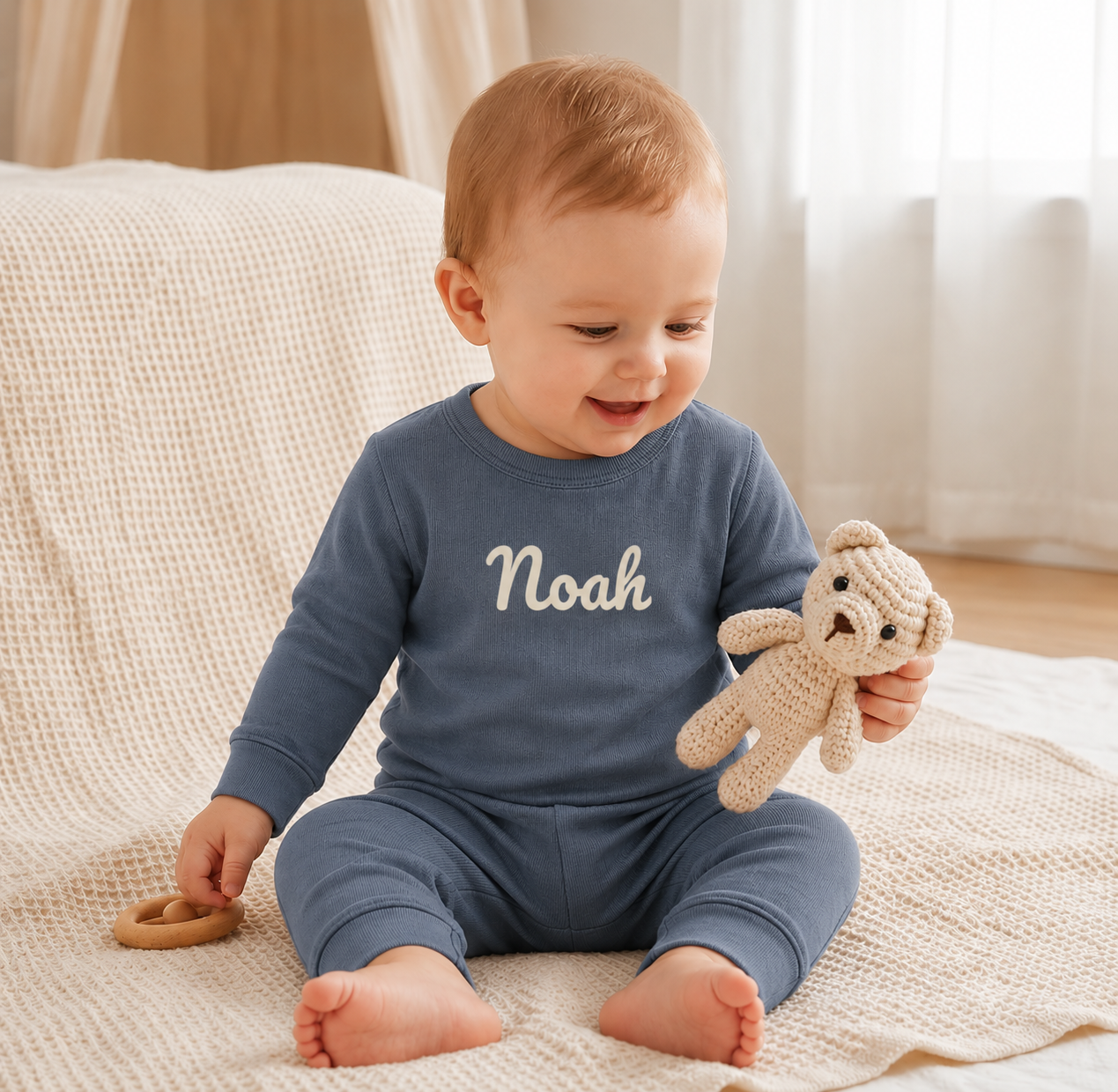 Morning Fog Bamboo Pyjamas - Personalised