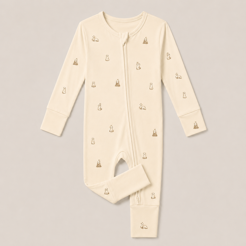 Honey Bear Bamboo Romper