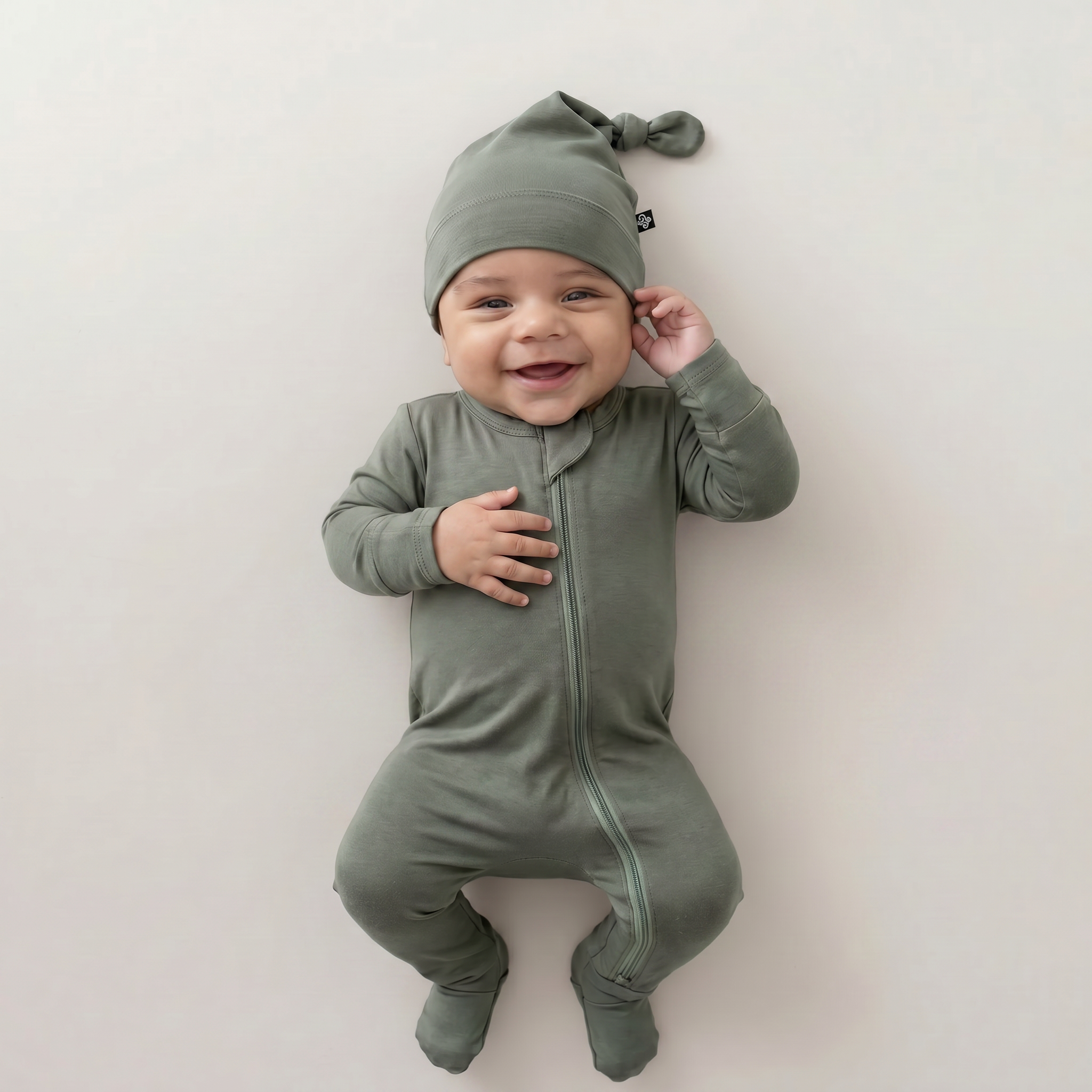 Sage Mist Bamboo Romper - Personalised